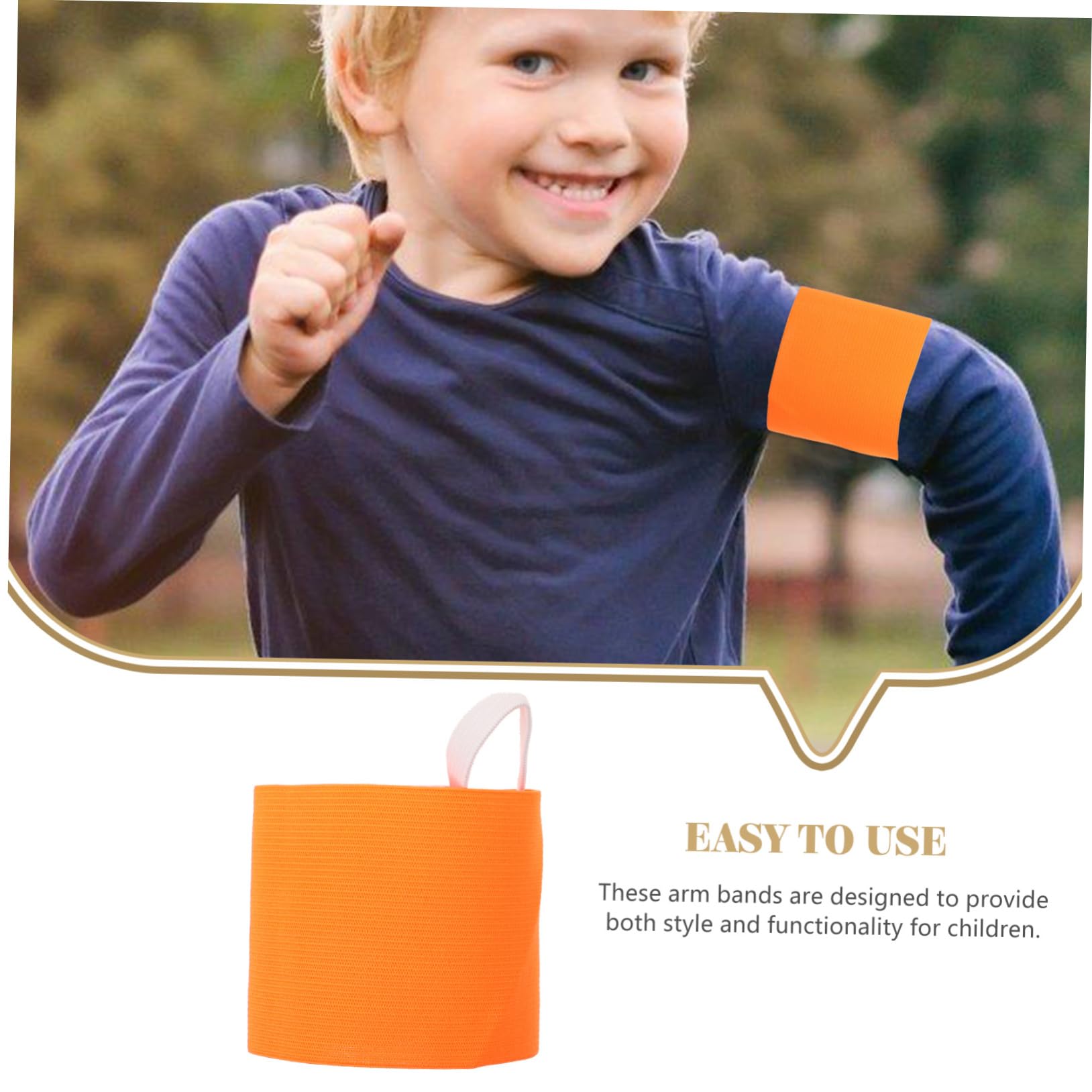 ifundom 5 Series Brazalete Antideslizante Deportes Bandas Fútbol Brazaletes De Capitanes Ajustables Accesorios Capitan Brazaletes Elásticos Ajustables Naranja Nylon 5 Piezas X 5