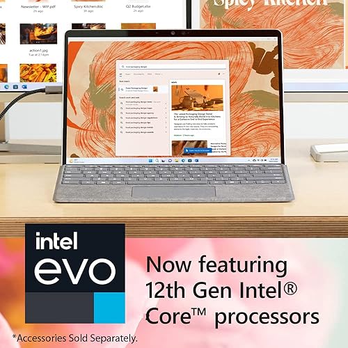 Miniatura 7 de Microsoft QEZ00001 Surface Pro 9 13" Touch Tablet, Intel i5, 8GB256GB, Platinum Bundle Surface Pro Signature Mechanical Keyboard, Black and 1 YR CPS