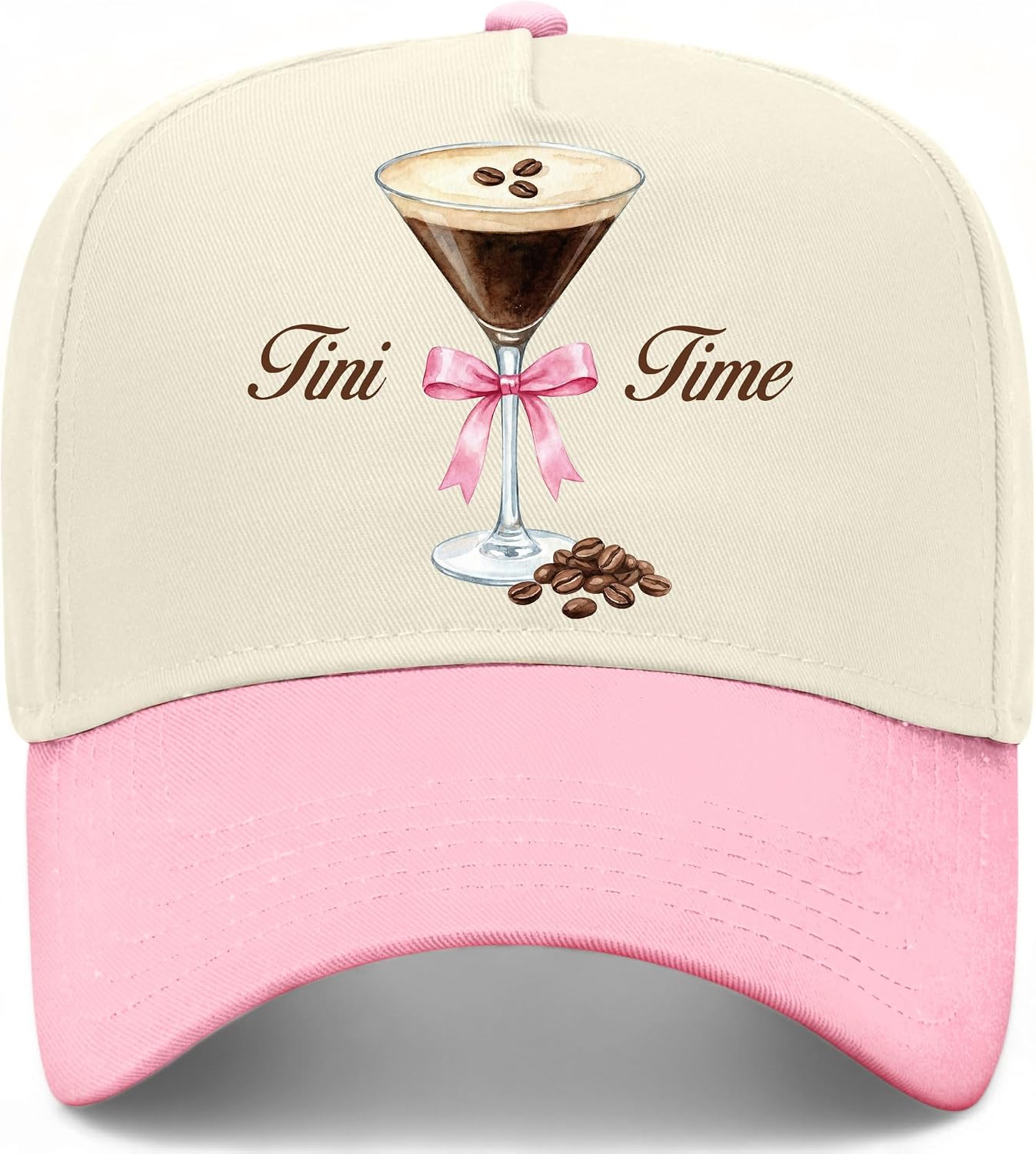 Tini Time Ribbon Hat | Premium Adjustable Snapback Espresso Martini Trucker Hats for Men & Women