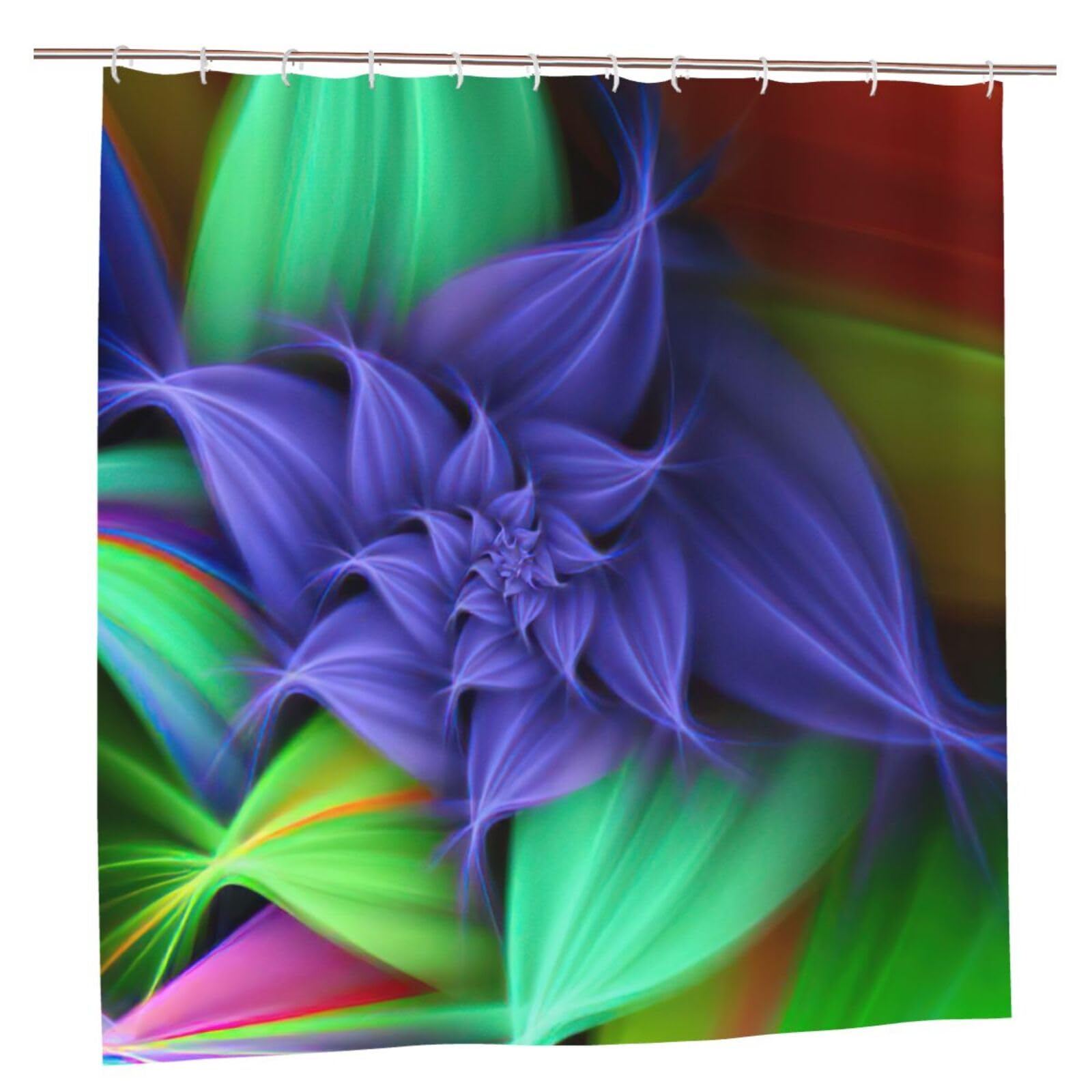Rideau de douche anti-moisissure polyester floral abstrait