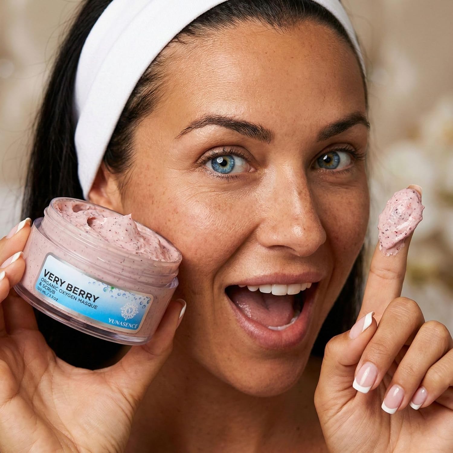 Sweetsation Therapy/Yunasence, Very Berry Oxygen Exfoliating Mask & Scrub w/Vitamin C, Enzymes & Superberries. Rejuvenating, Hydrating, Purifying, Pore cleansing.