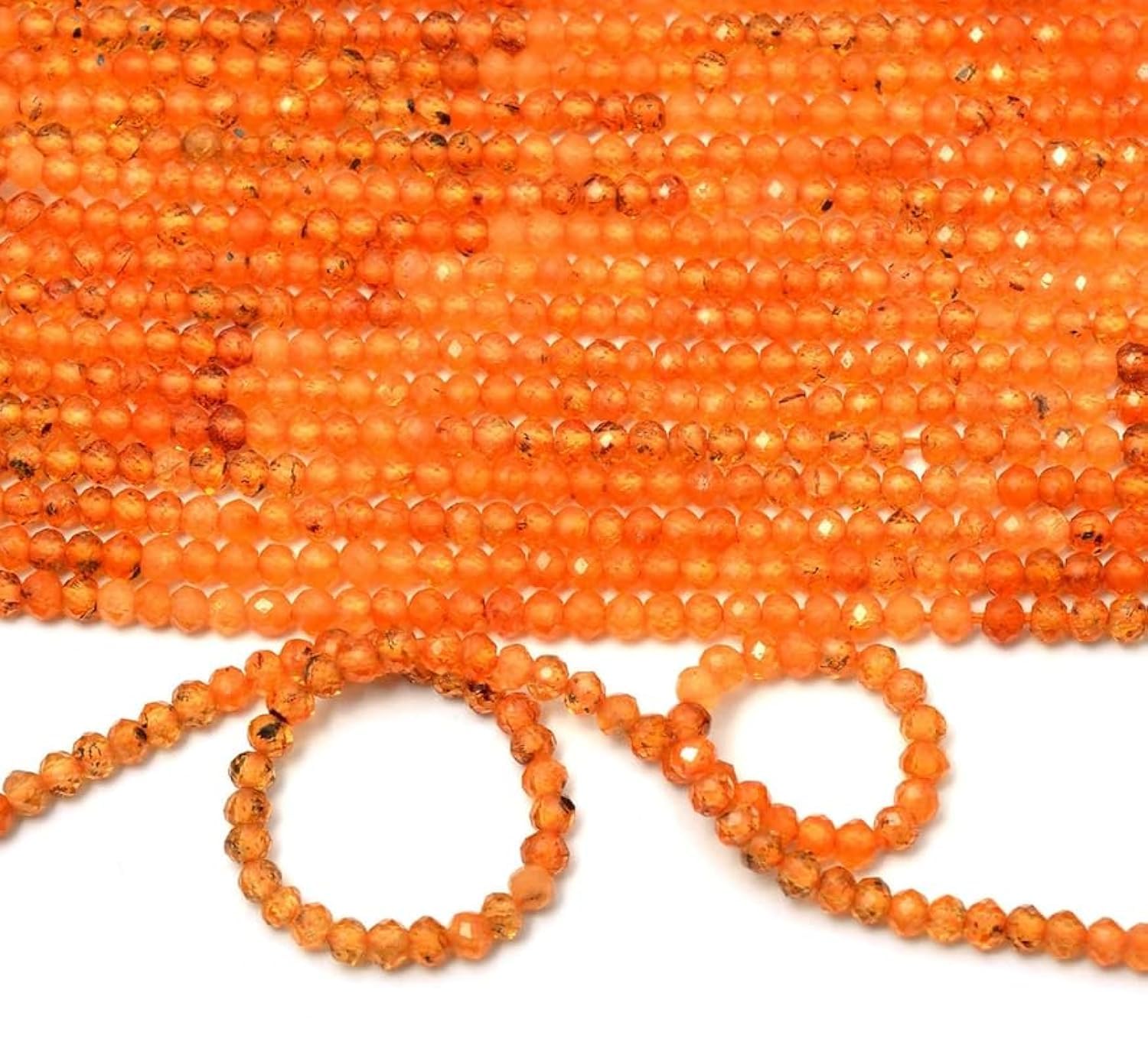 Grenat Spessartite Fanta perles 3mm résoud vos pannes d'inspiration joaillière