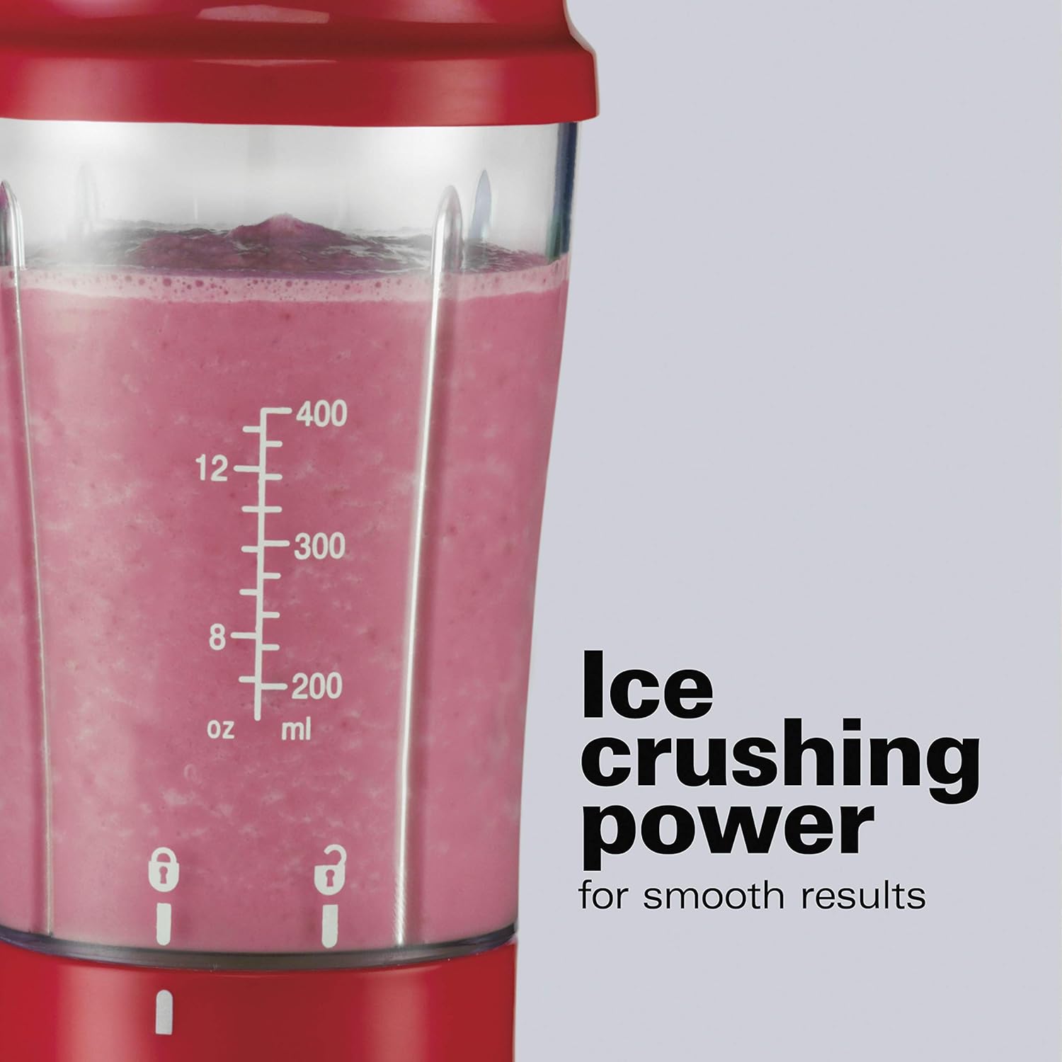 Hamilton Beach Personal Blender for Shakes and Smoothies with BPA-Free Portable 14oz Travel Jars, 14 oz, Red: Electric Countertop Blenders: Home & Kitchen