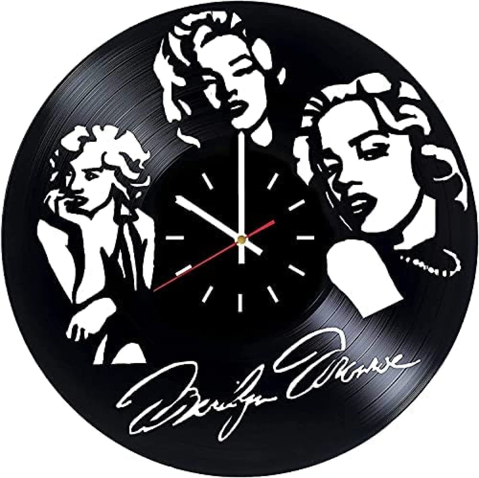 AVJERA Marilyn Monroe Vinyl Record Retro Wall Clock Birthday New Year Christmas Birthday Gift Personality Creative Home Design