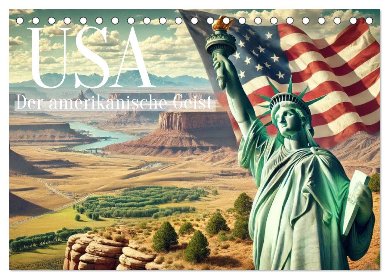 USA - Der amerikanische Geist (Tischkalender 2026 DIN A5 quer), CALVENDO Monatskalender: Erleben Sie den Geist Amerikas.