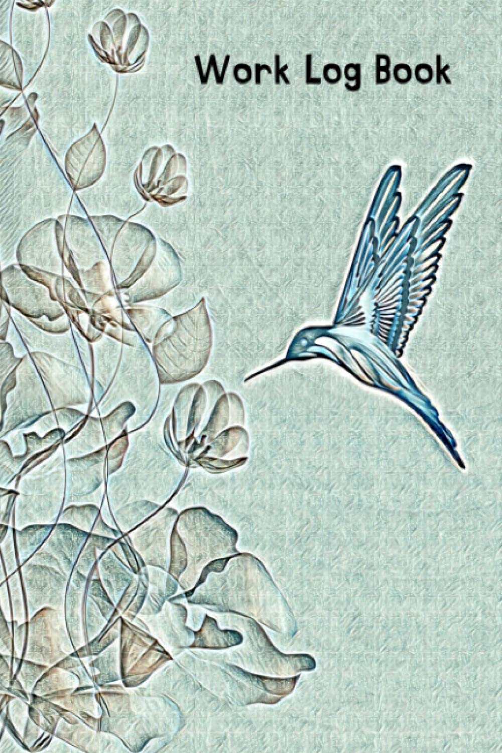 Work Log Book: Snow Hummingbird 6x9 122 pages