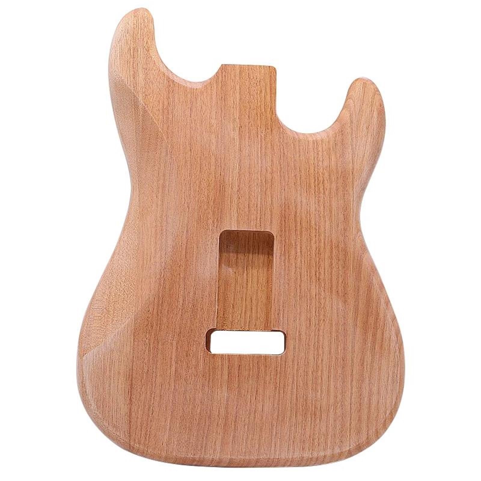 Korpus Einer E Gitarre Für Linkshänder Okoume Holz Natürliche Farbe