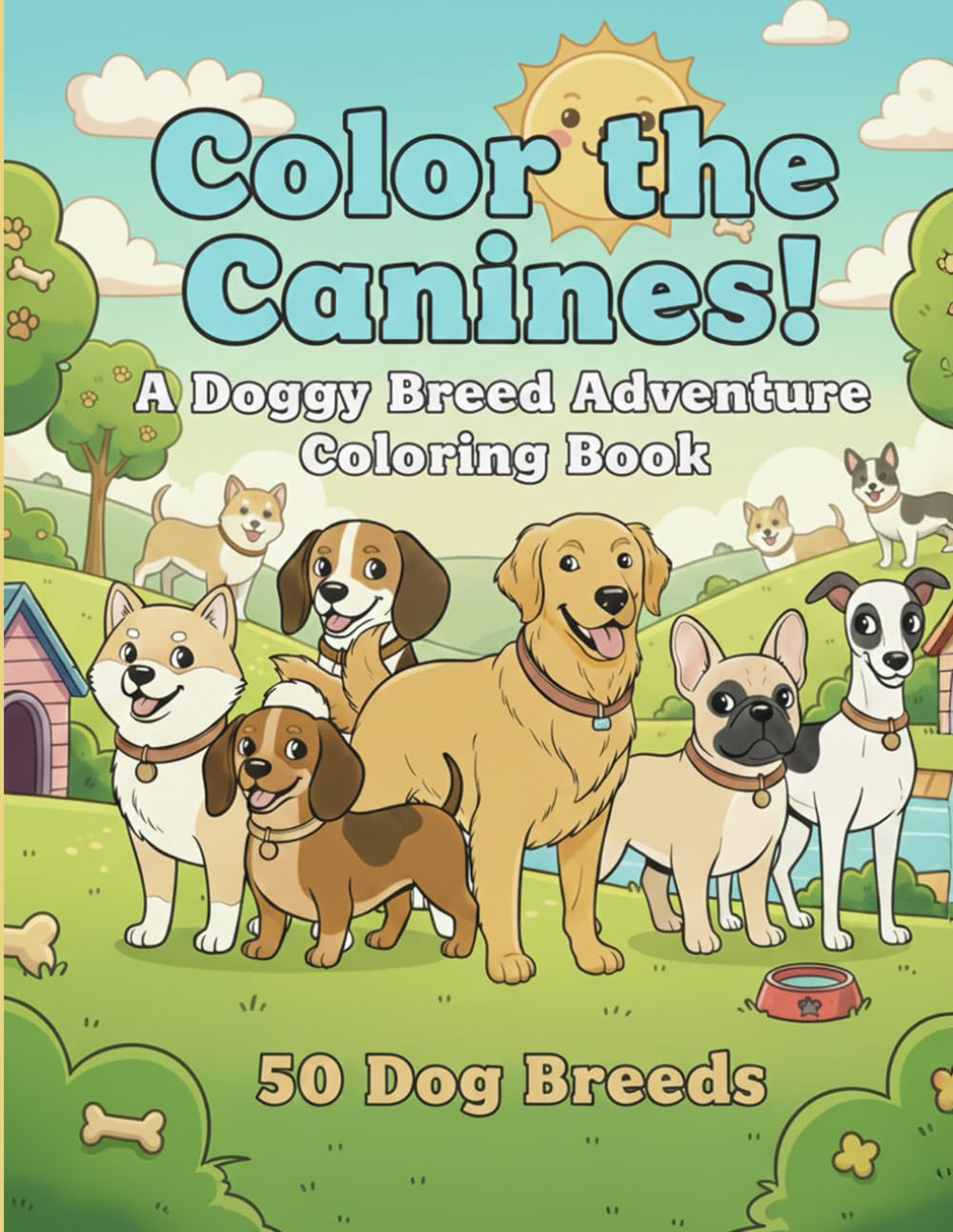 Color the Canines: A Doggy Breed Adventure Coloring Book