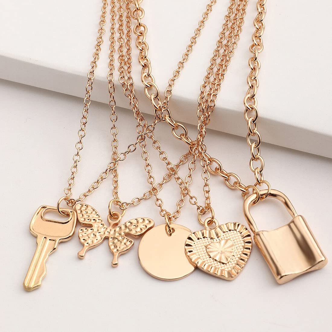 Plated-Toned 5 Trending Necklaces Combo