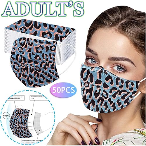 Miniatura 4 de 50 máscaras desechables de guepardo para mujer, para adultos, día festivo, cuidado de la piel, máscara facial de protección facial completa
