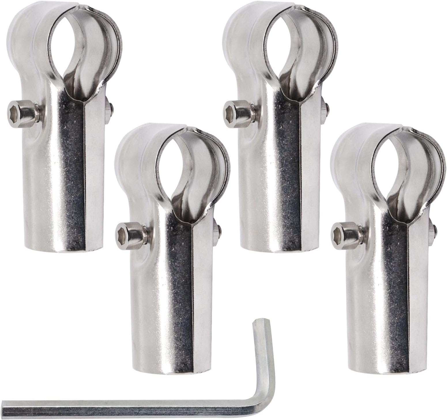 BENLIUDH Fence End Rail T Clamp 1 inch, Stainless Steel Chain Link Fence Parts Pipe Clamp with