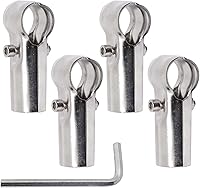 Vista 1 de Abrazadera en T para riel de extremo de valla de 1 pulgada, piezas de valla de enlace de cadena de acero inoxidable, abrazadera de tubo con perno