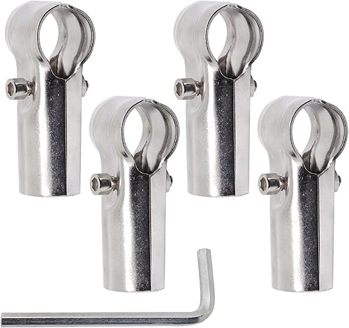 Abrazadera en T para riel de extremo de valla de 1 pulgada, piezas de valla de enlace de cadena de acero inoxidable, abrazadera de tubo con perno y