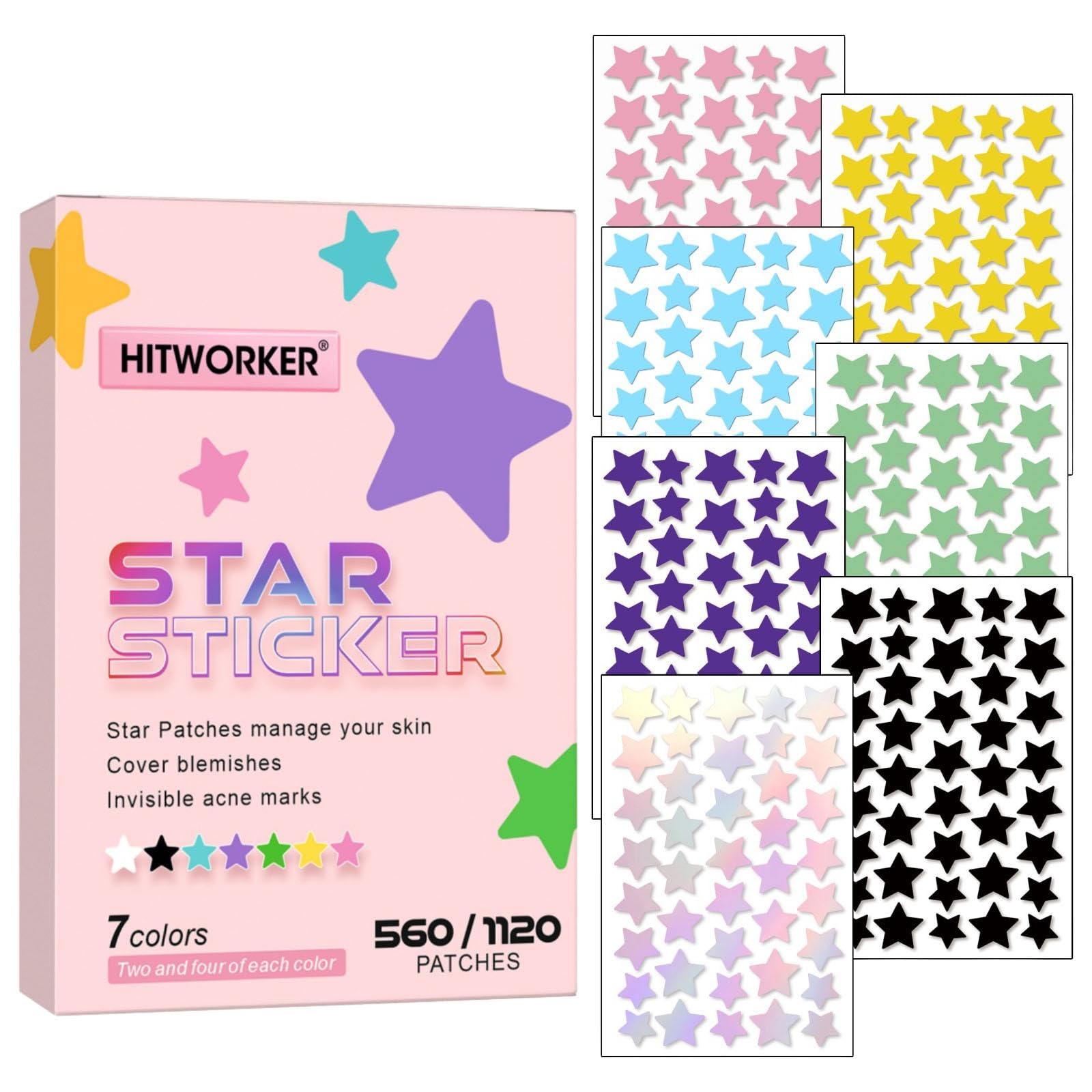 Pimple Patches Gifts Early Stage Zits for Women Men Gentle Treat Star Shaped 560 Piece-image-32
