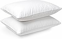 Vista 1 de Zisa Dreams Premium Down and Feather Pillow for Best Head/Neck Support & Comfort, 100% Dual-Layered Cotton with 550 Fill Power Down