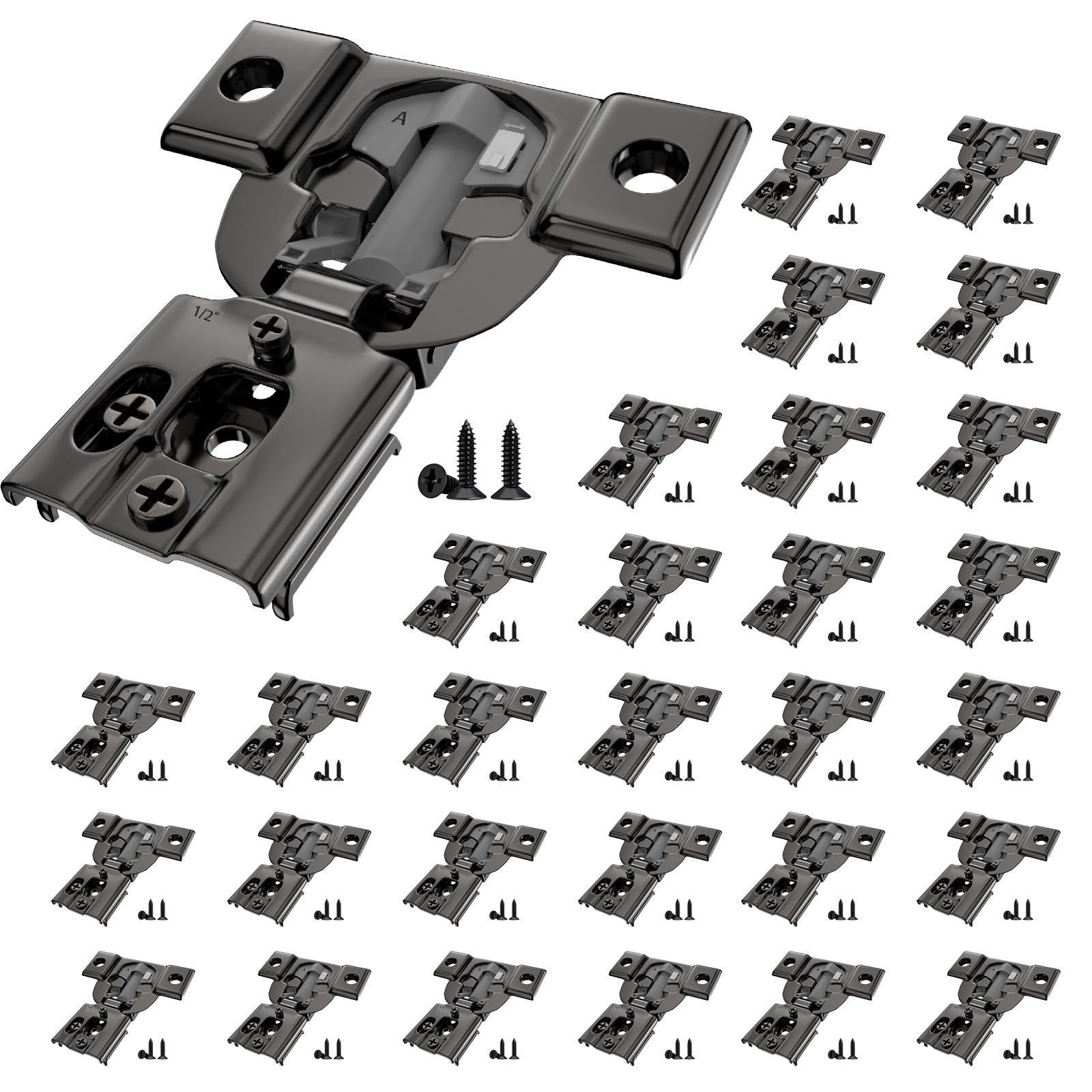 Mousike Soft Close Hinges - 40 Pack for Kitchen Cabinets -14