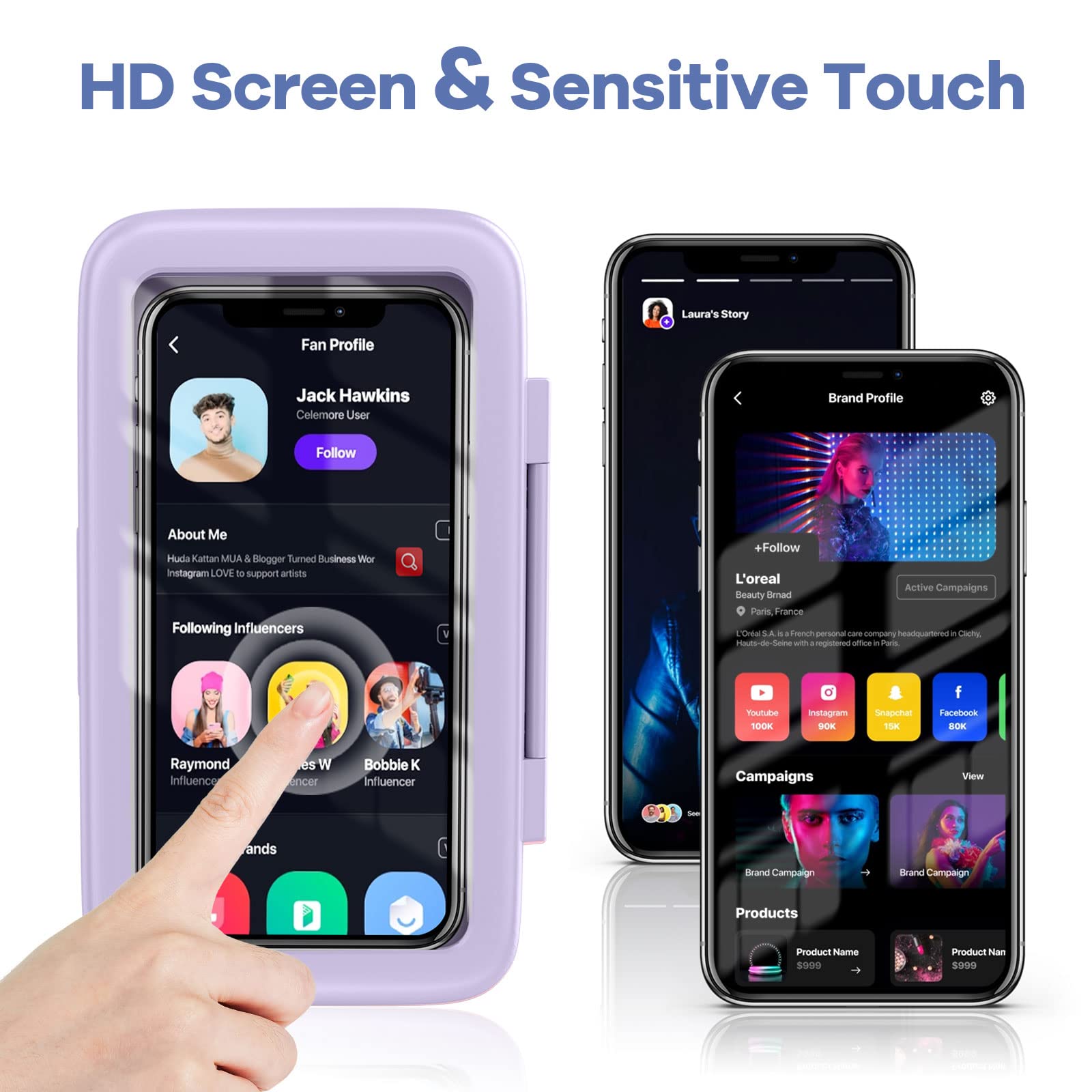 Phone Holder For Shower LC-dolida Waterproof With Speaker Holes