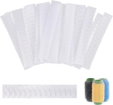 100 Pcs Thread Net Spool Saver, Embroidery Machine Thread Spools Sleeve Nets for Different Sizes of Embroidery Sewing Quilting Threads Spools and Cones 6 x 1 cm
