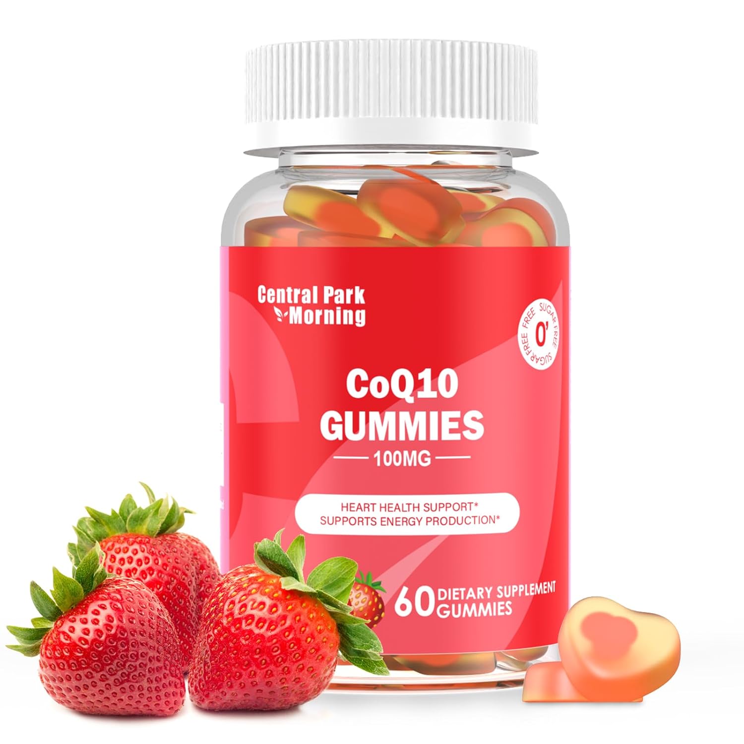 Coenzyme Q10 Supplement CoQ10 Gummies Antioxidant for Heart Health Support Energy