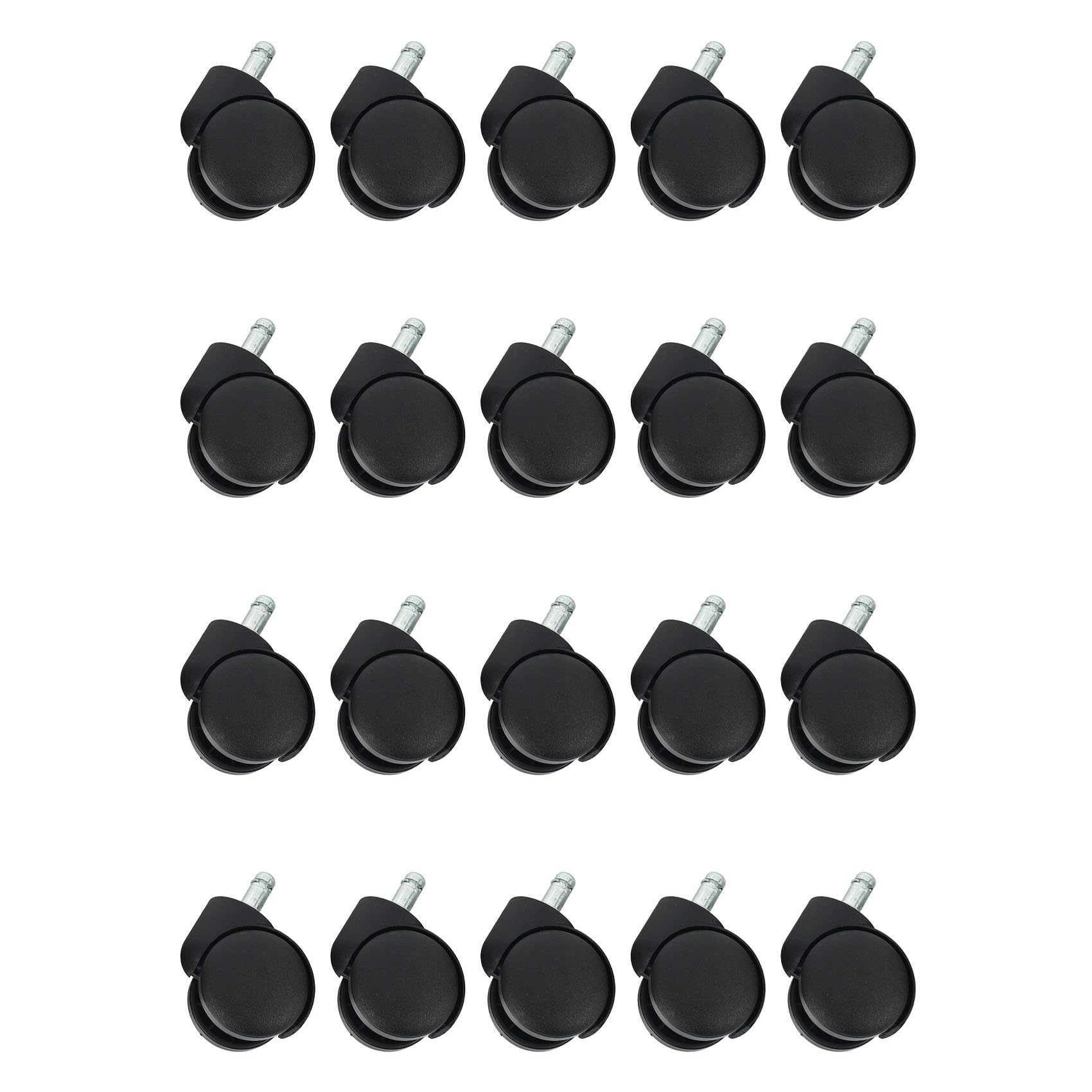 Hfgdnchva Black 50Mm Chair Roller Castor Wheels - Set Of 20