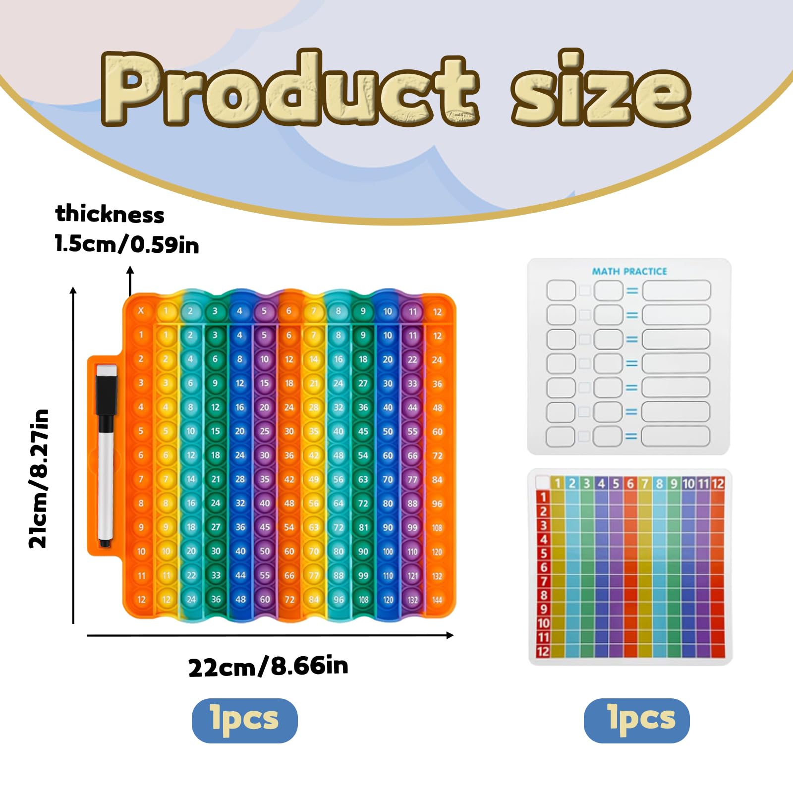 Multiplication Tables for Kids, Times Table Poppet 12×12, Times Tables ...
