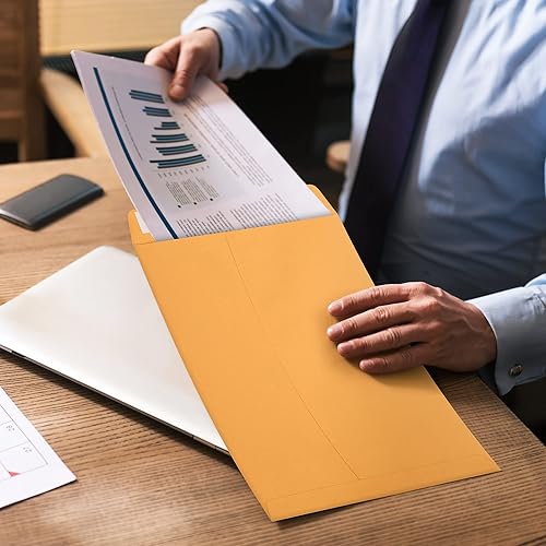 Miniatura 6 de Sobres de catálogo de 6 x 9 pulgadas, paquete de 300 sobres pequeños, sobres de correo de seguridad autosellados de papel kraft marrón para