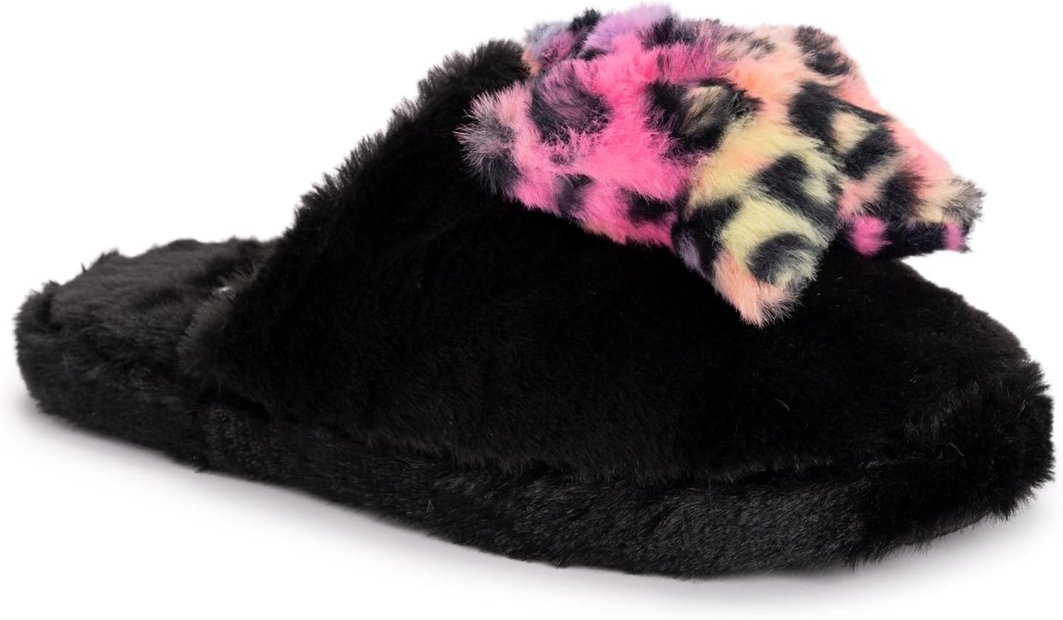 LUKEES by MUK LUKS womens Lukees Muk Luks® Women's Minnie Slipper, Ebony Multi Star, Small US