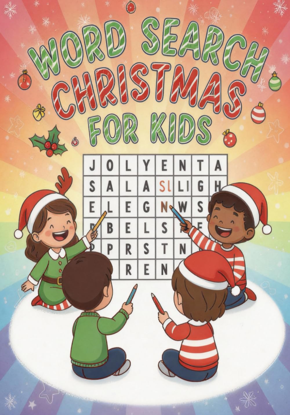 Word search Christmas for Kids: Fun and Easy Word Search for Kids – Christmas Learning Games and Reading Activities - for Children Ages 6–12