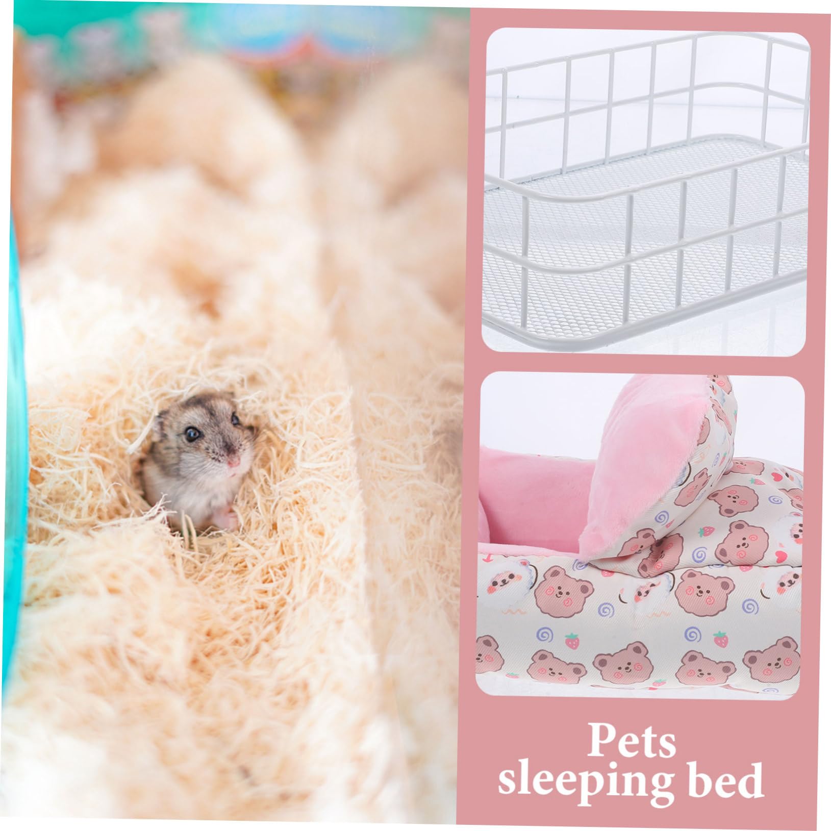 Toddmomy Meerschweinchen Hängematte Kleines Haustierbett Metallrahmen Weiß Winter Schlafplatz Hamster Zubehör Kleintier Käfighängematte