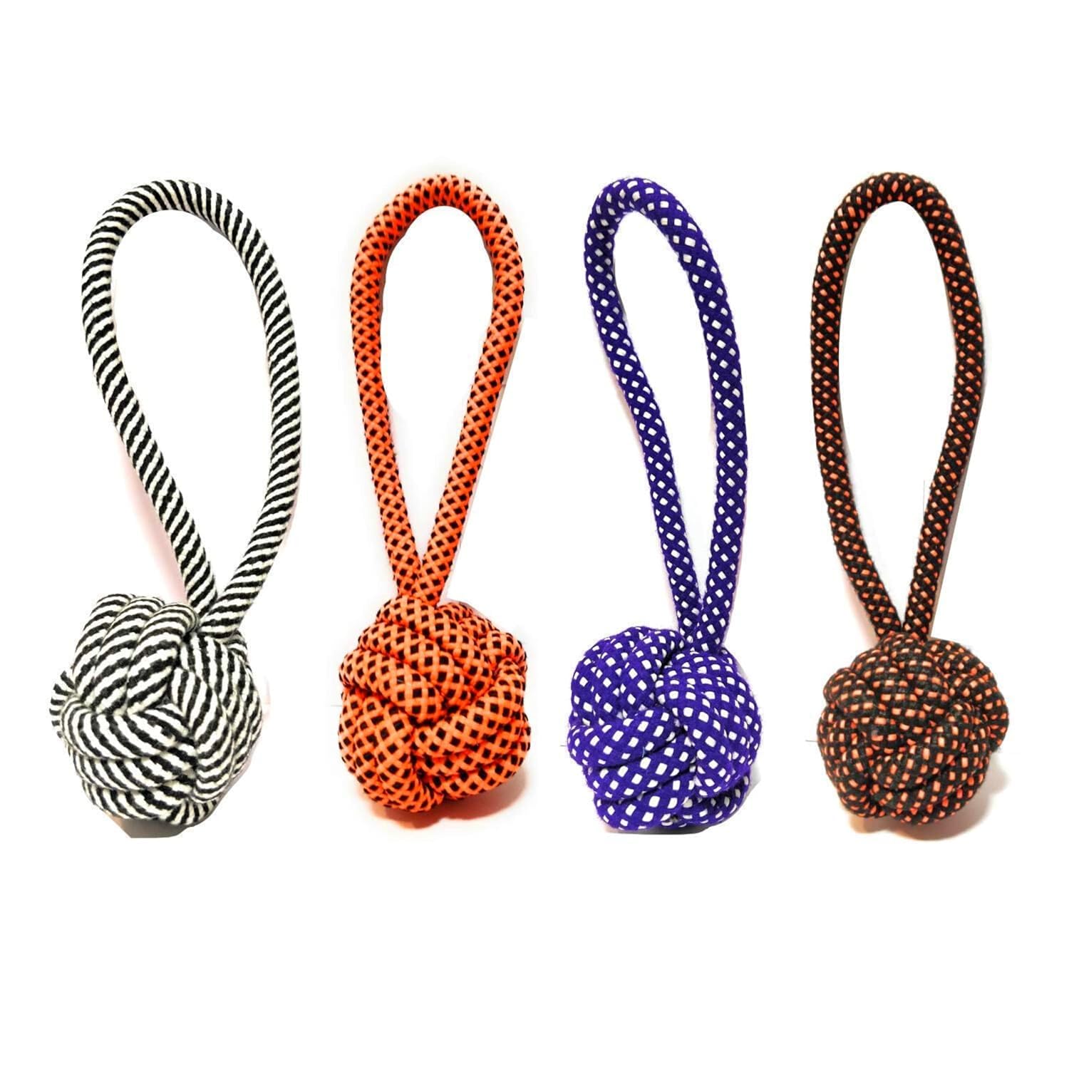 TRADESK Durable Handle Ball Knotted Cotton Rope Toys for Teeth Cleaning and Chewing, Small & Medium Dog/Cat/Puppy (Multicolour). (B0CP3ZT1Z8) Amazon Price History, Amazon Price Tracker