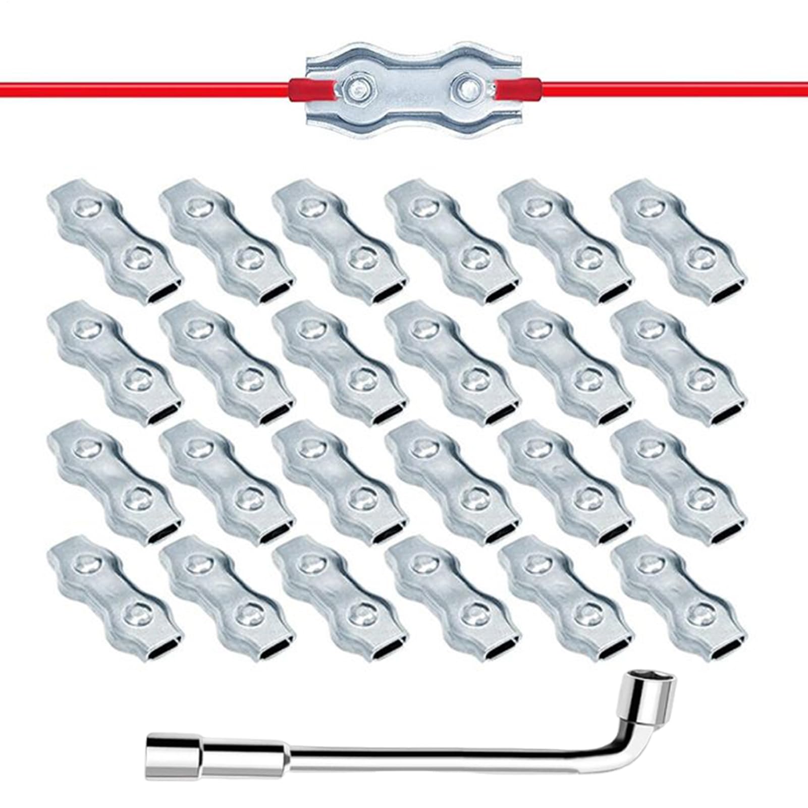 Pince de fils et connecteurs de corde électrique M5 haute résistance pour polyrope