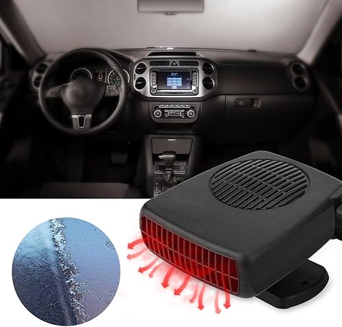 Miniatura 6 de Keenso - Calentador de cerámica para automóvil de 12 V, 150 W, descongelador, desempañador universal portátil