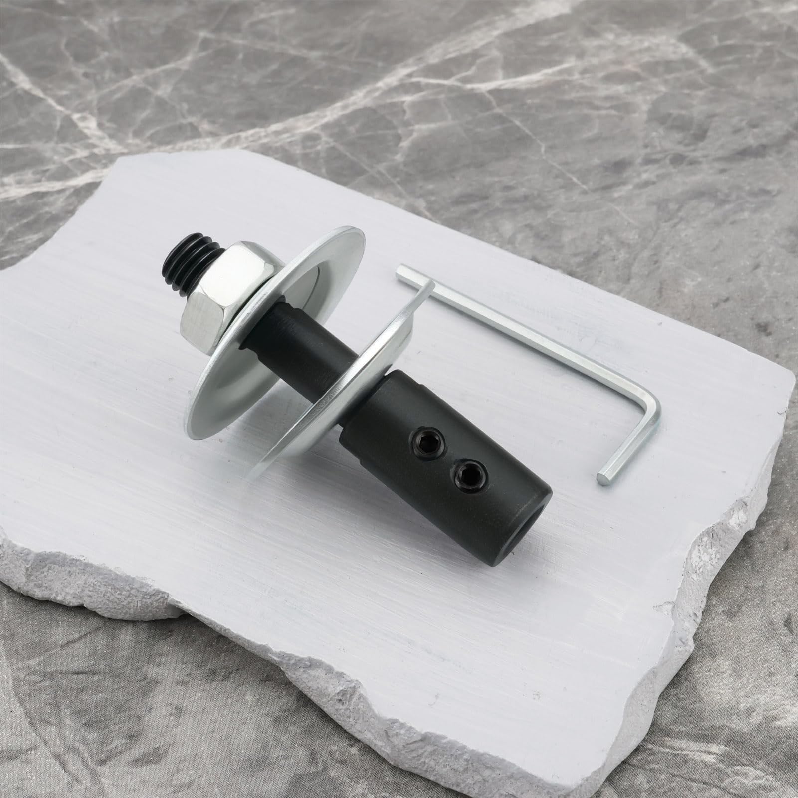 SG Store 4-teiliges Verlängerungswellen-Aufnahmestück für Doppelschleifmaschinen 8 Mm Bis 10 Mm mit Schraubenschlüssel Und Unterlegscheibe für Polier- Und Schleifmaschinen (2 Links + 2 Rechts)