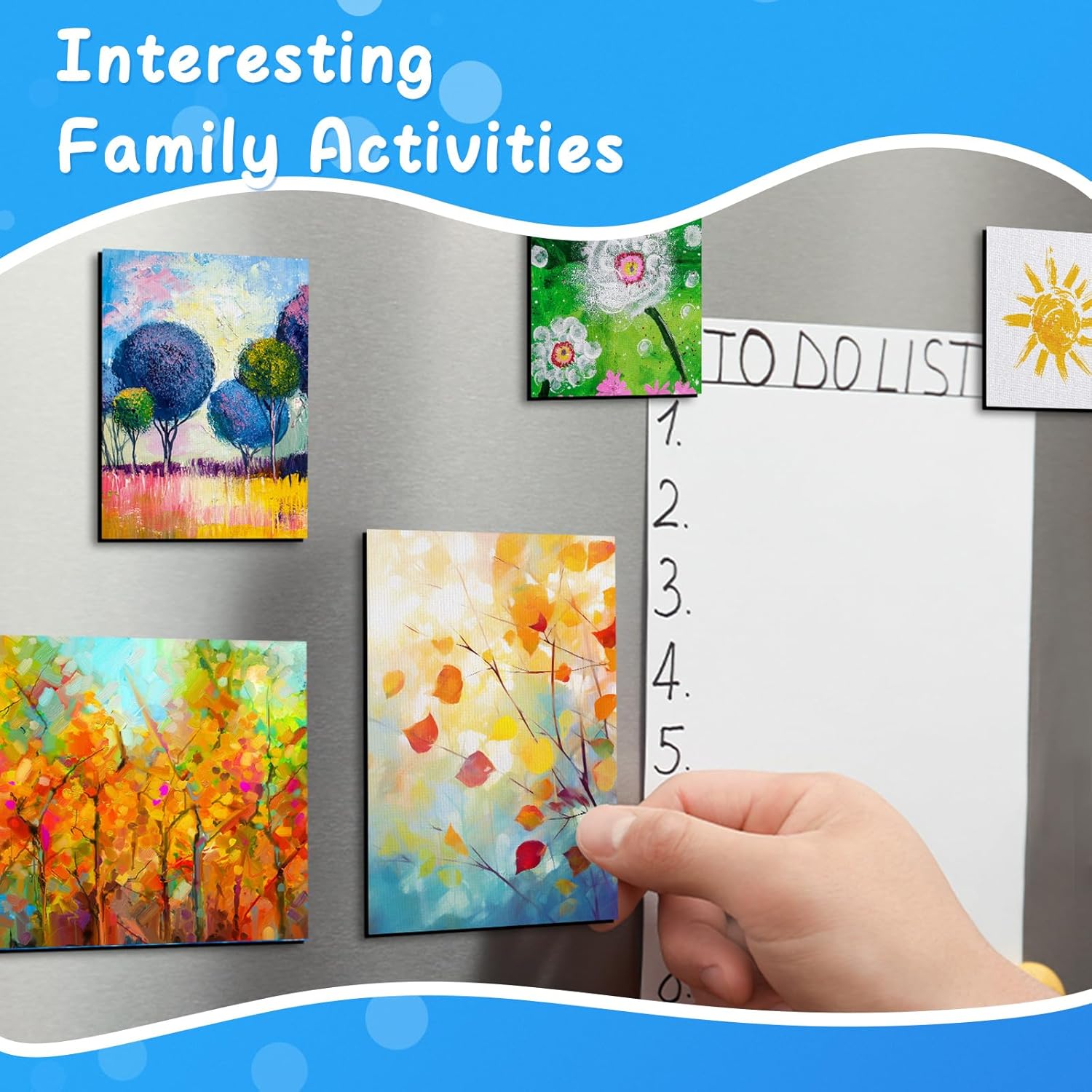 30 Pcs Mini Magnetic Canvas Panel Boards Magnetic Painting Canvas Panel Various Size for Painting Fridge Locker Art Crafts DIY - Image 5