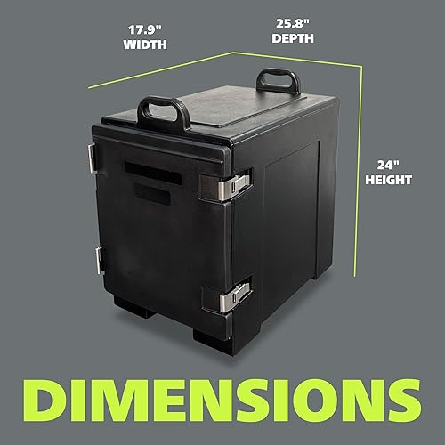 Miniatura 7 de Pearington Portador de alimentos aislado de carga final de 81 cuartos para 5 sartenes de tamaño completo