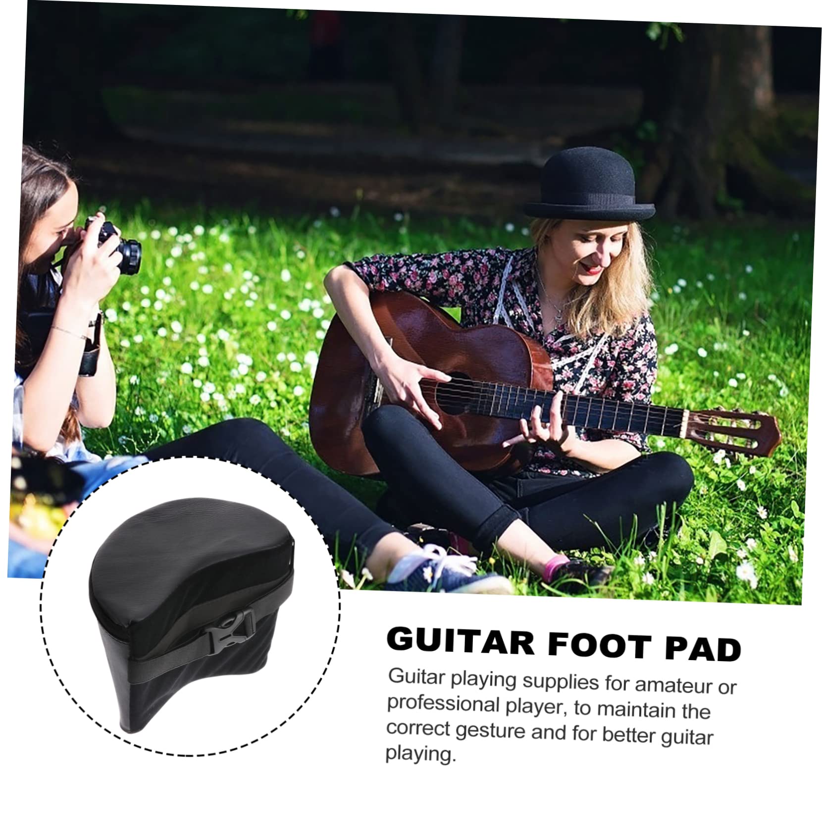 BESTonZON Poggiapiedi Per Chitarra e Flamenco Sgabello Antiscivolo Leggero Con Cuscino Elástico Ergonomico Per Musicisti Strumento Per Comfort e Stabilità