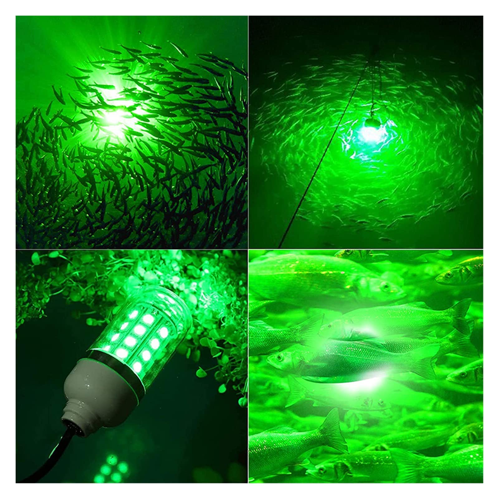 Wykrywacz ryb, Fish Fisher Light Fishing Podwodny Lampa Przynęta 108 sztuk LED IP68. Łódź rybacka łodzi Ryba Przyciąganie światła