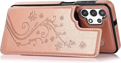 Vista 28 de Funda de teléfono para Samsung Galaxy A32 5G de 6.5 pulgadas con protector de pantalla de vidrio templado, tarjetero/tarjetero/cartera, soporte