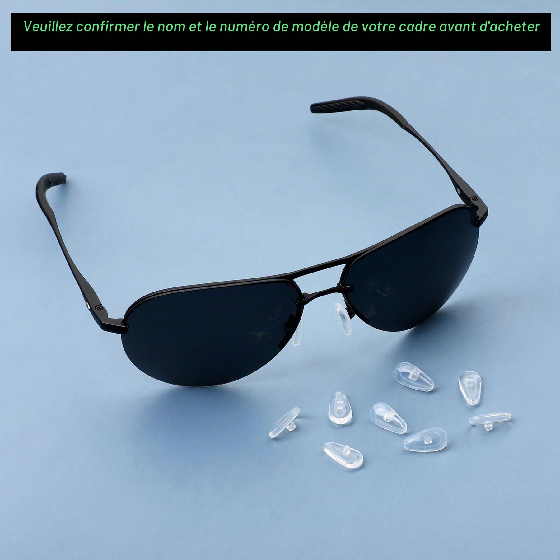 Acefrog Lot de 4 paires de coussinets de nez en silicone en forme de larme pour Oakley Tincup OX3184 OX5099 OX5094, conducteur, lunettes de soleil, lunettes de soleil à visser, antidérapantes