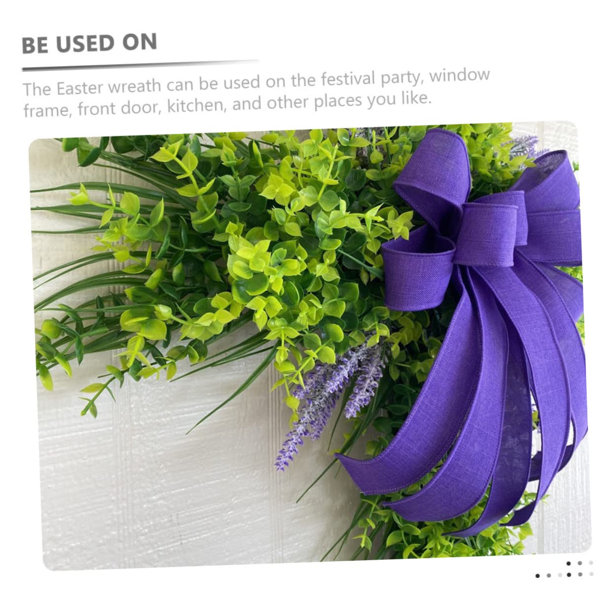Ghirlanda Verde A Croce Per Porta D'ingresso Eucalipto E Lavanda Decorazione Esterna Per Portico Invernale