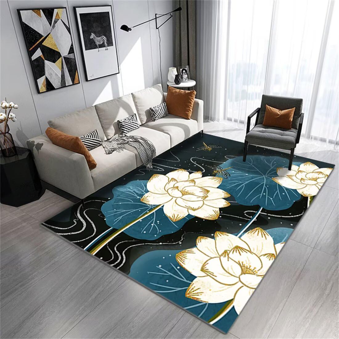 Tapis enfant bleu 70X140CM pour une chambre douce et facile à nettoyer