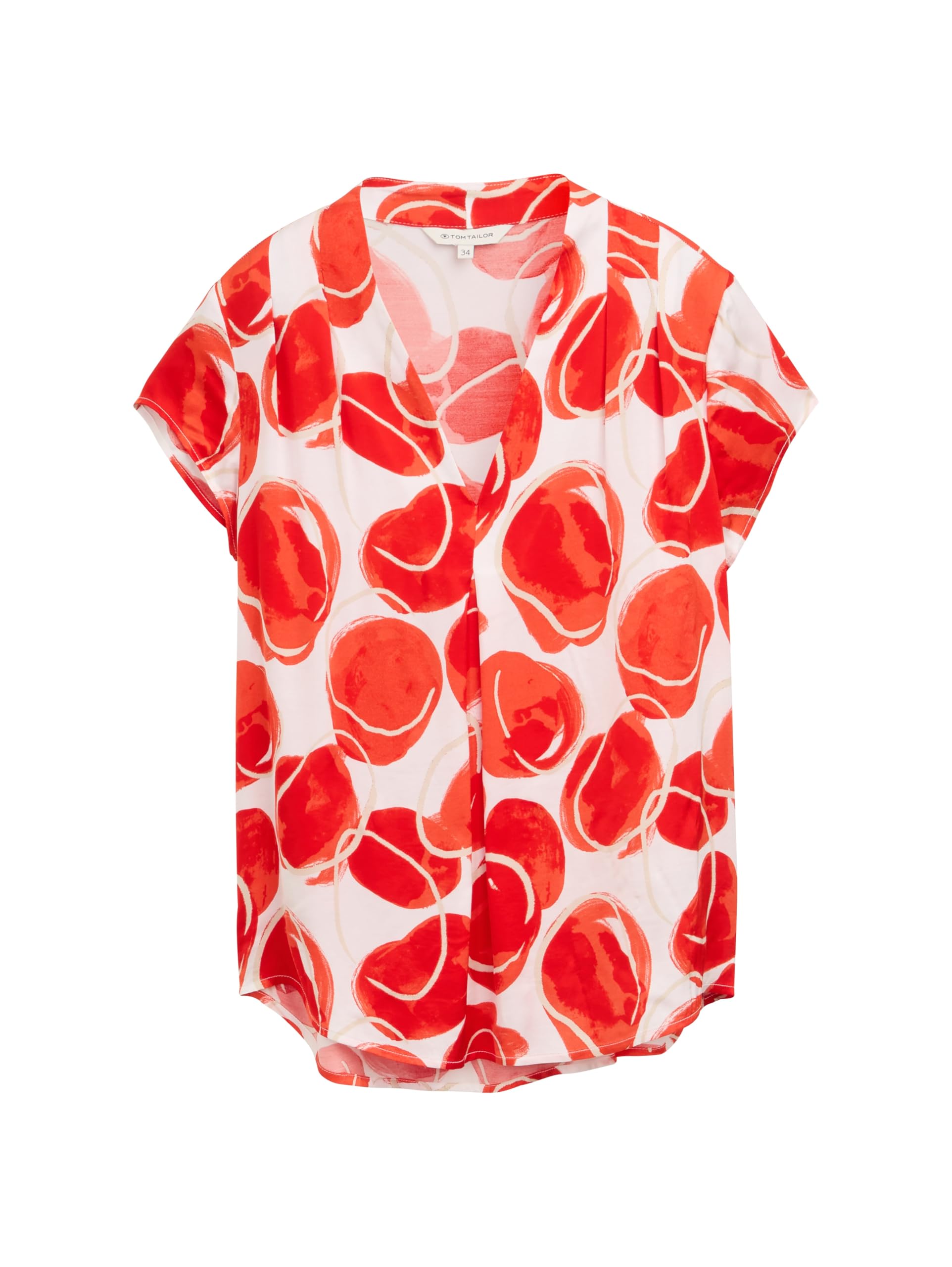 TOM TAILOR Women's Blouse with Pattern, 37841 - Abstract Bubble Print, 10