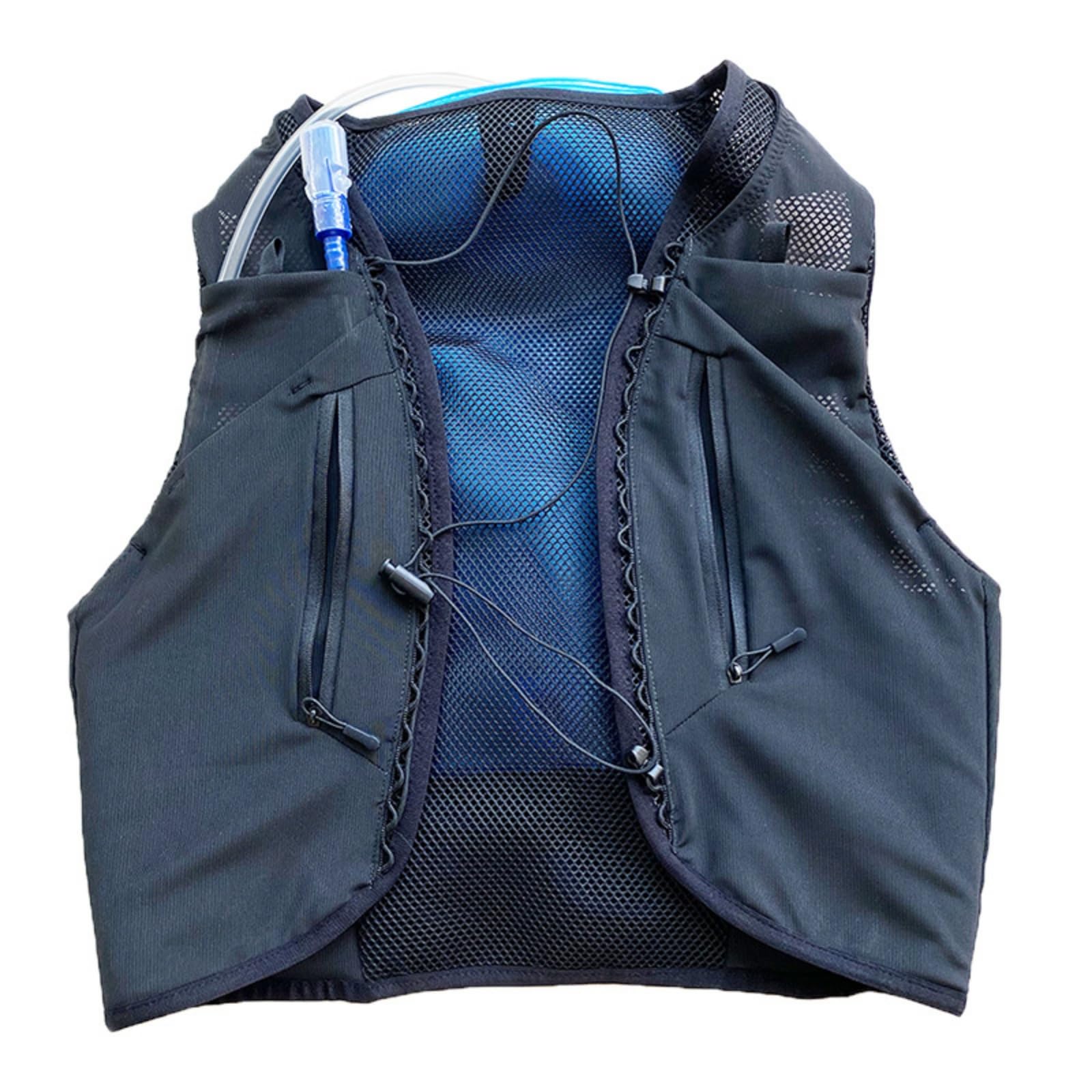 Mesh Back Running Vest Backpack Zippered Pockets Sleeveless Vest Backpack Soft Shoulder Sections Close-Fitting Running Pack Elastic Lacing for Hiking, Cycling, L | Sporting Goods-image-19