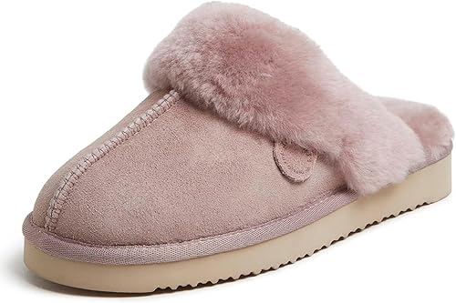 Fireside by Dearfoams Women's Fireside Sydney Shearling Fur IndoorOutdoor Scuff Slipper With Wide Widths
