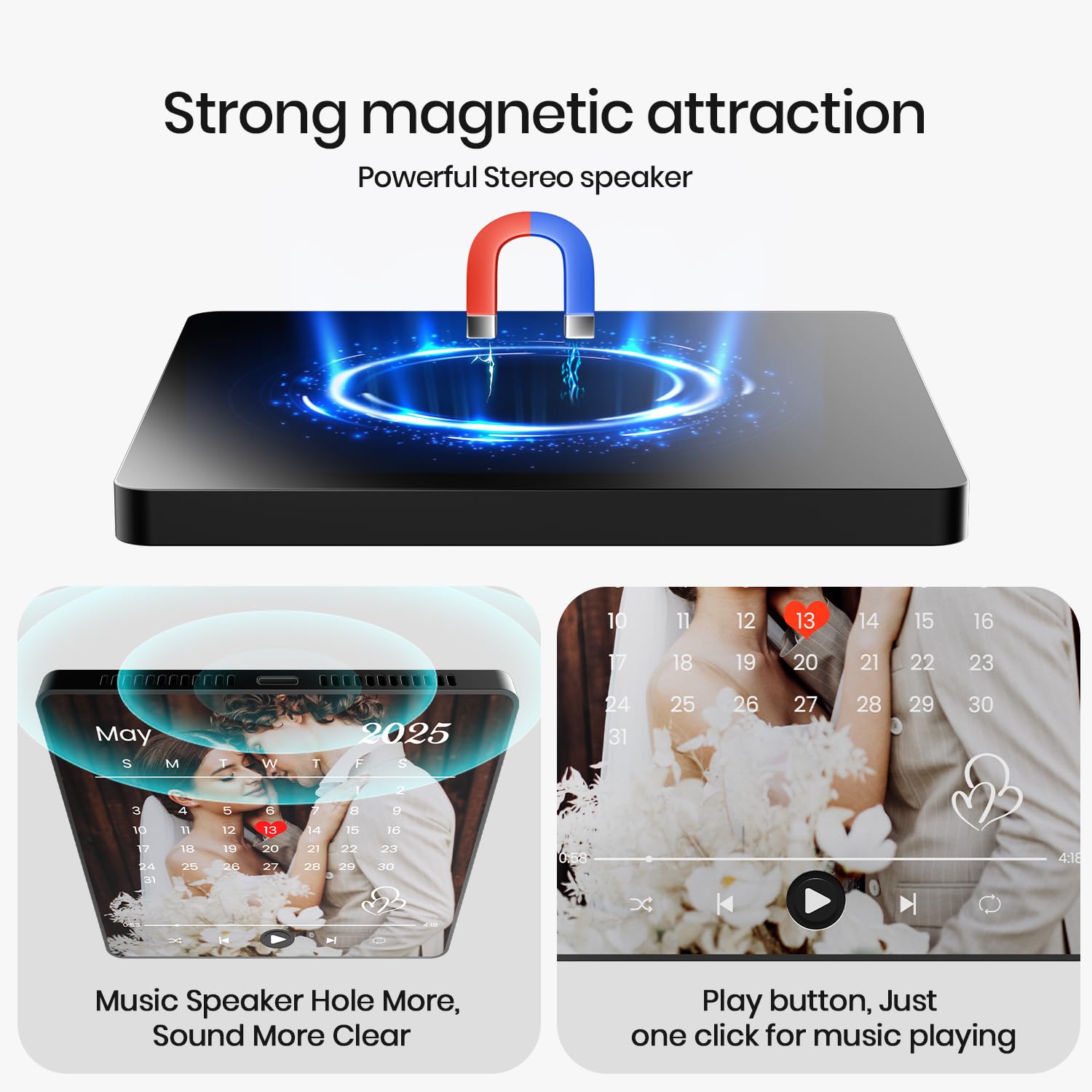 Magnete Frigorifero Musicale Personalizzato - Invia Foto E Canzone Spotify - Regalo Originale Compleanno San Valentino - Foto 5