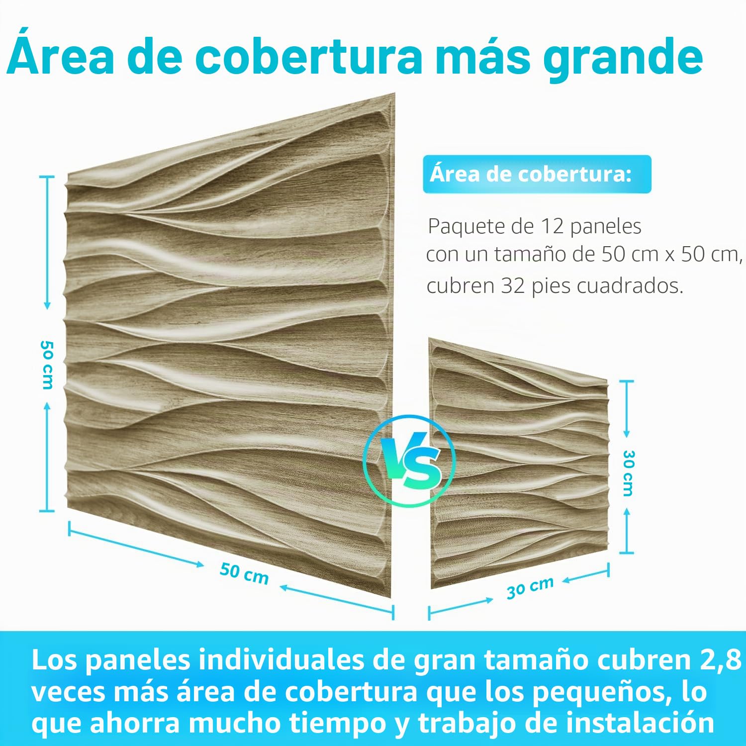 STICKGOO Paneles de pared 3D para decoración de pared interior, paneles de madera con textura 3D, paneles de pared con diseño de ondas de roble natural para sala de estar, oficina