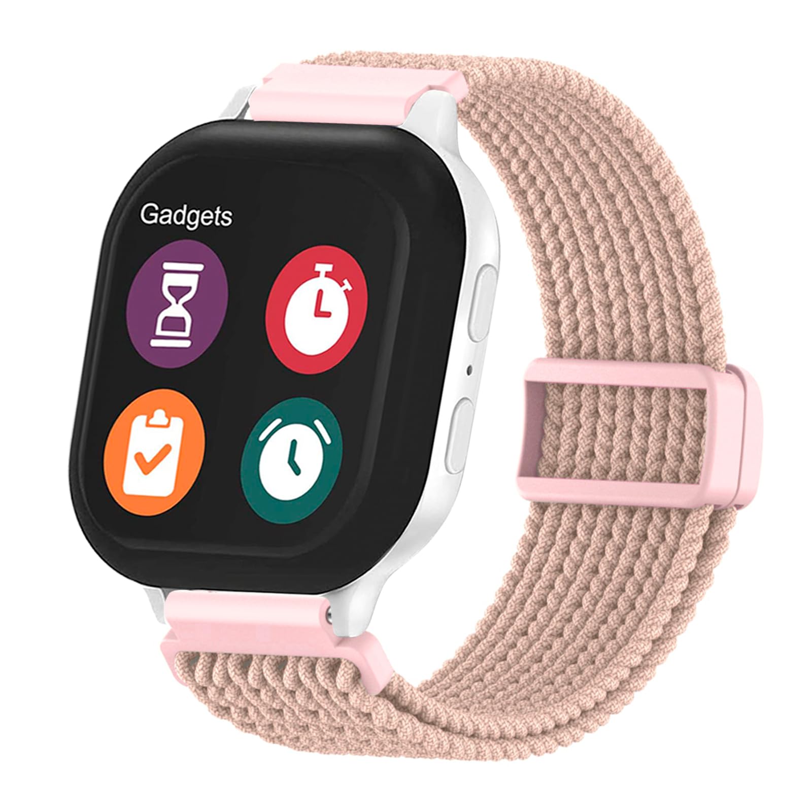 SimpleThingsBraided Band for Gizmo Watch 3 2 1/Gabb Watch 2 1, Stretchy Nylon Gizmo Watch Band Replacement with Adjustable Magnetic Buckle, Soft 20mm Quick Release Strap for Boys and Girls