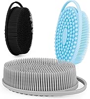 Vista 9 de Exfoliante Corporal de Silicona, Loofah Exfoliante de Silicona, Ducha Corporal de Silicona Suave, Cepillo de Baño y Champú 2 en 1, Exfoliante