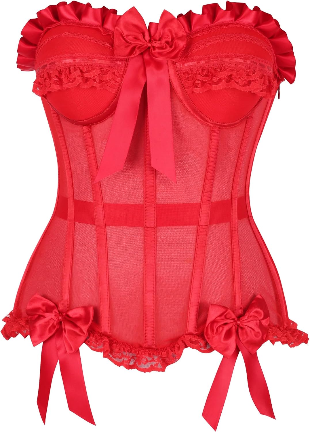 Daisy Corsets Steel Boned Corset Top for Women. Boudoir Lingerie Bustier XS to Plus Size. Waist Cincher with Zip and Lacing