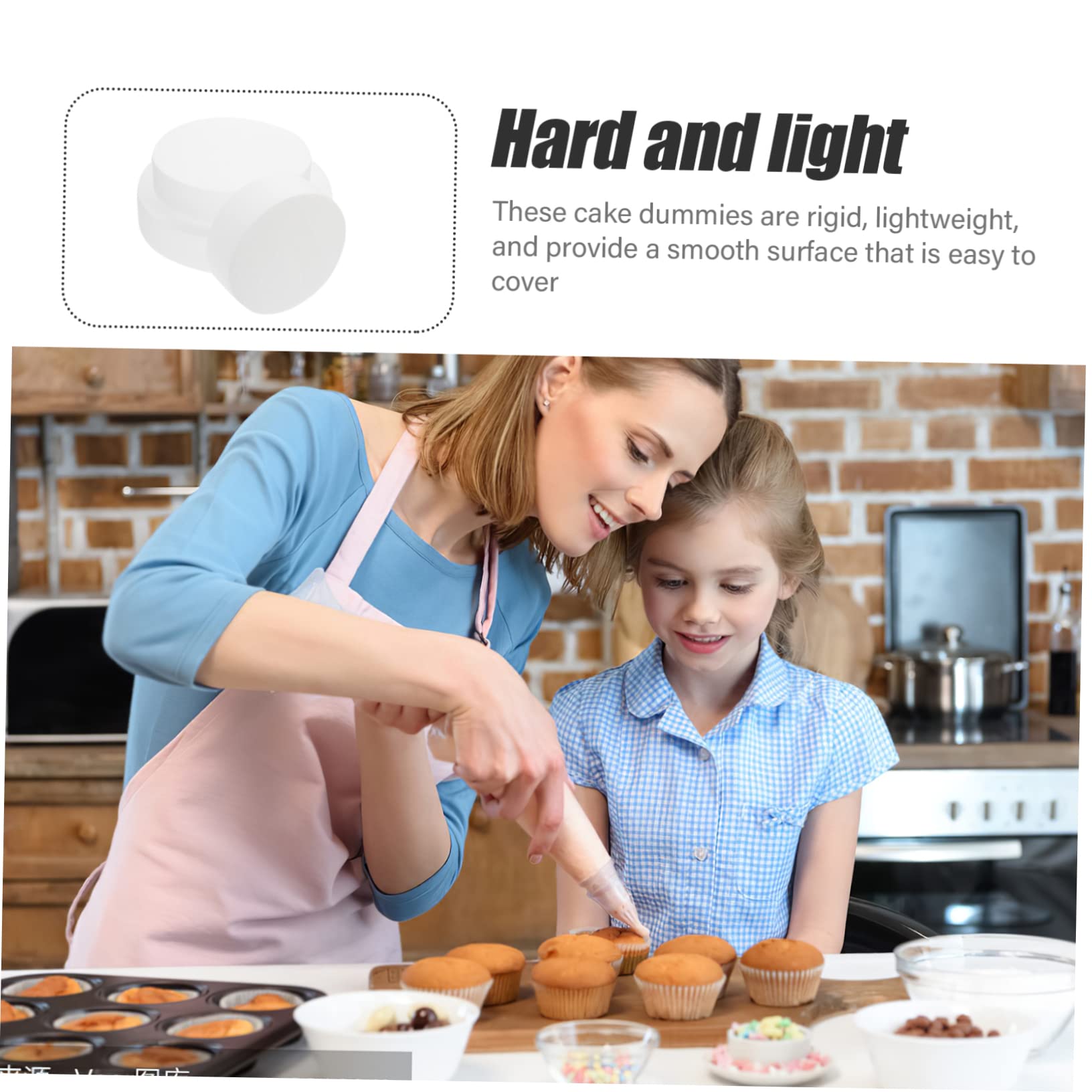 Artibetter 2 Ensembles Lot de Modèles De Gâteaux Mousse Réutilisables Moules Ronds pour Décoration Et Pratique Pâtisserie Outils Idéaux pour Peinture Et Création De Faux Gâteaux 3 Pièces * 2